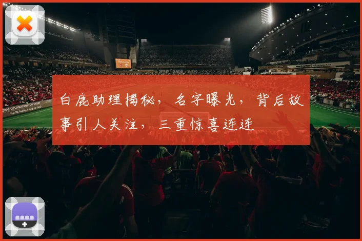 白鹿助理揭秘，名字曝光，背后故事引人关注，三重惊喜连连
